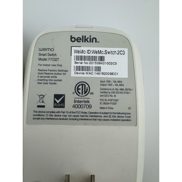 Belkin WeMo Smart Switches F7C027 - White (Pack of 3) - Picture 5 of 7
